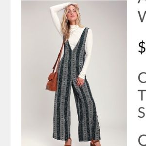 Printed jumpsuit sz M